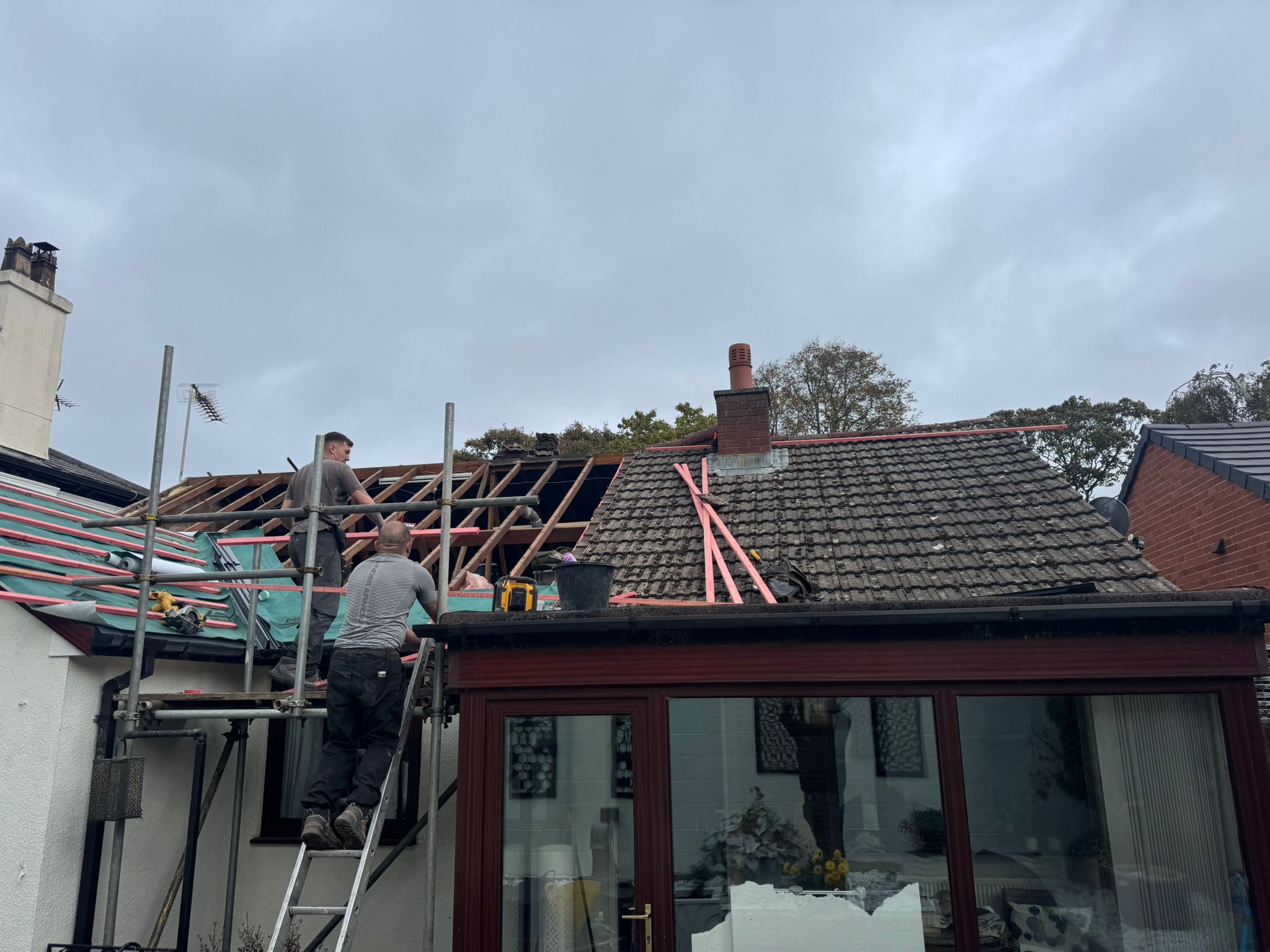 Roof repair work completed on a residential property