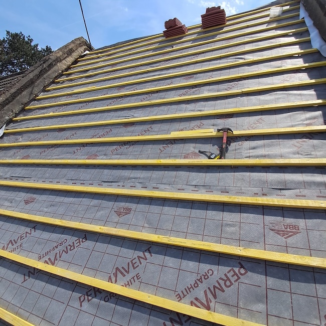 Clean Gutters & Roofing Services replacing rotten roof battens on a property in West Midlands, West Midlands